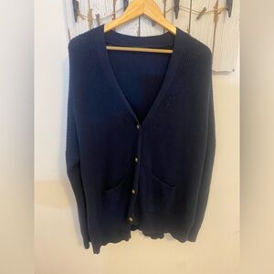 J.Crew cardigan, cashmere blend size medium women’s navy
